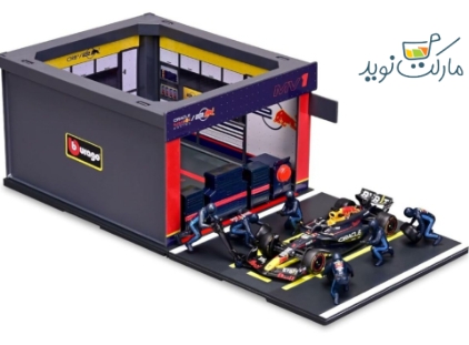 ست پیت استاپ تیم ردبول فرمول یک با RB20 مکس فرستاپن مقیاس 1:43 Burago