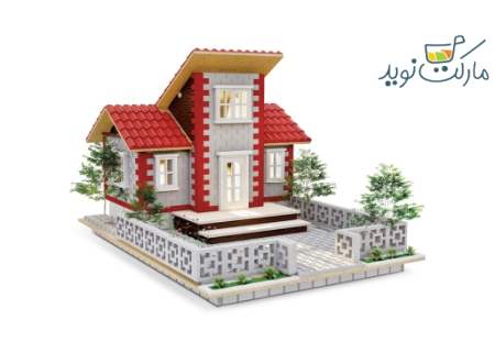 ماکت ساختنی ویلای کوهستانی مینیاتوری 1382 قطعه ESHEL