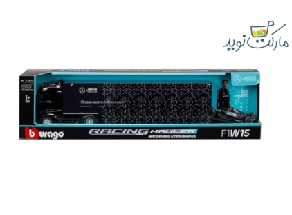 کامیون فلزی تیم Mercedes-AMG فرمول یک با W15 مقیاس 1:43 Burago