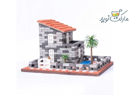 ماکت ساختنی ویلای دو طبقه بالکن دار مینیاتوری 640 قطعه ESHEL