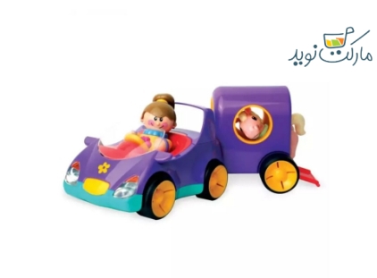 ست بازی ماشین با یدک کش Tolo بنفش Tolo