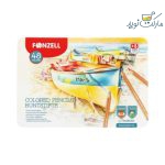مداد رنگی 48 عددی Fonzell مدل قایق جعبه فلزی