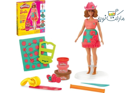 خمیر بازی باربی Florals and Fringe با عروسک Play Doh