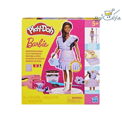 خمیر بازی باربی Fashionista Ruffles با عروسک Play Doh