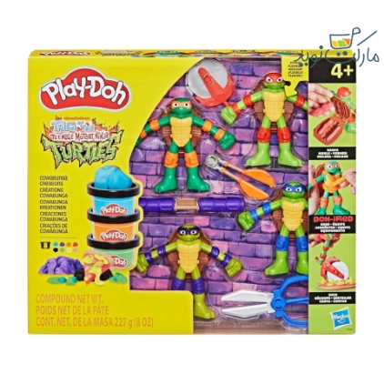 خمیر بازی لاک‌ پشت‌ نینجا Cowabunga Creations با عروسک Play Doh