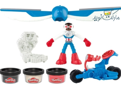 خمیر بازی کاپیتان آمریکا Moto Slicer با عروسک Play Doh